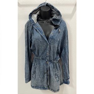 One Way Denim Button Up Dress Women Size 6